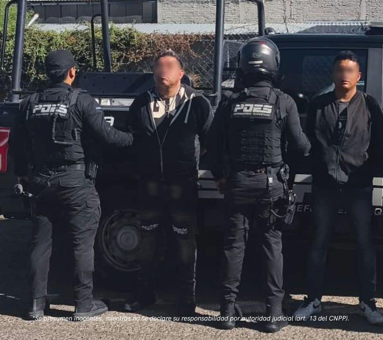 POES DETIENE A SUJETOS POR ROBO DE TRANSPORTE FEDERAL