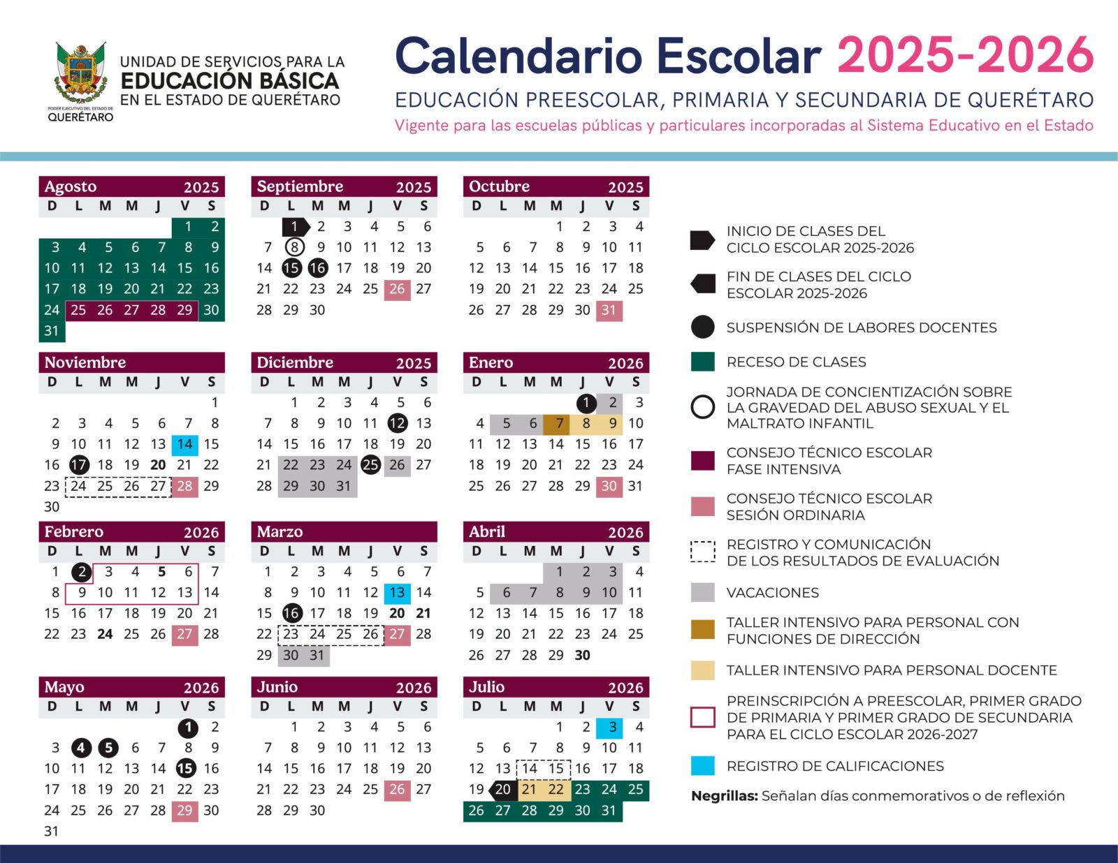QUERÉTARO NO MODIFICARÁ CALENDARIO ESCOLAR