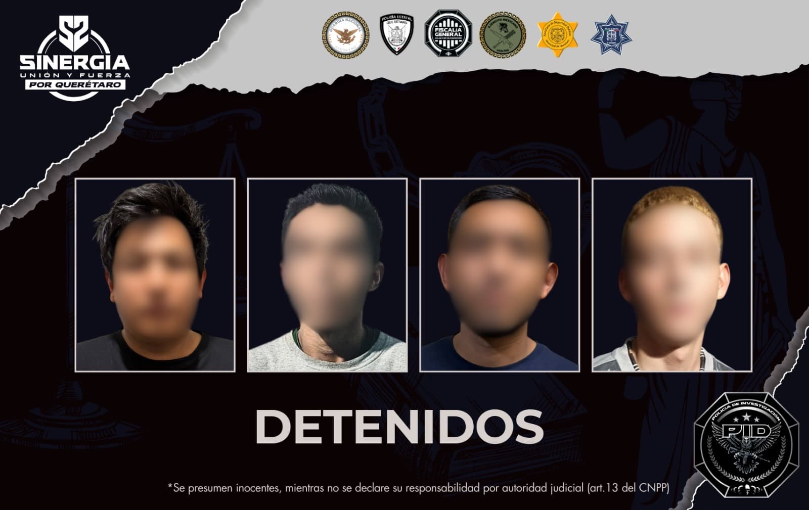 DETIENEN A AGRESORES SEXUALES TRAS OPERATIVOS ESTATALES