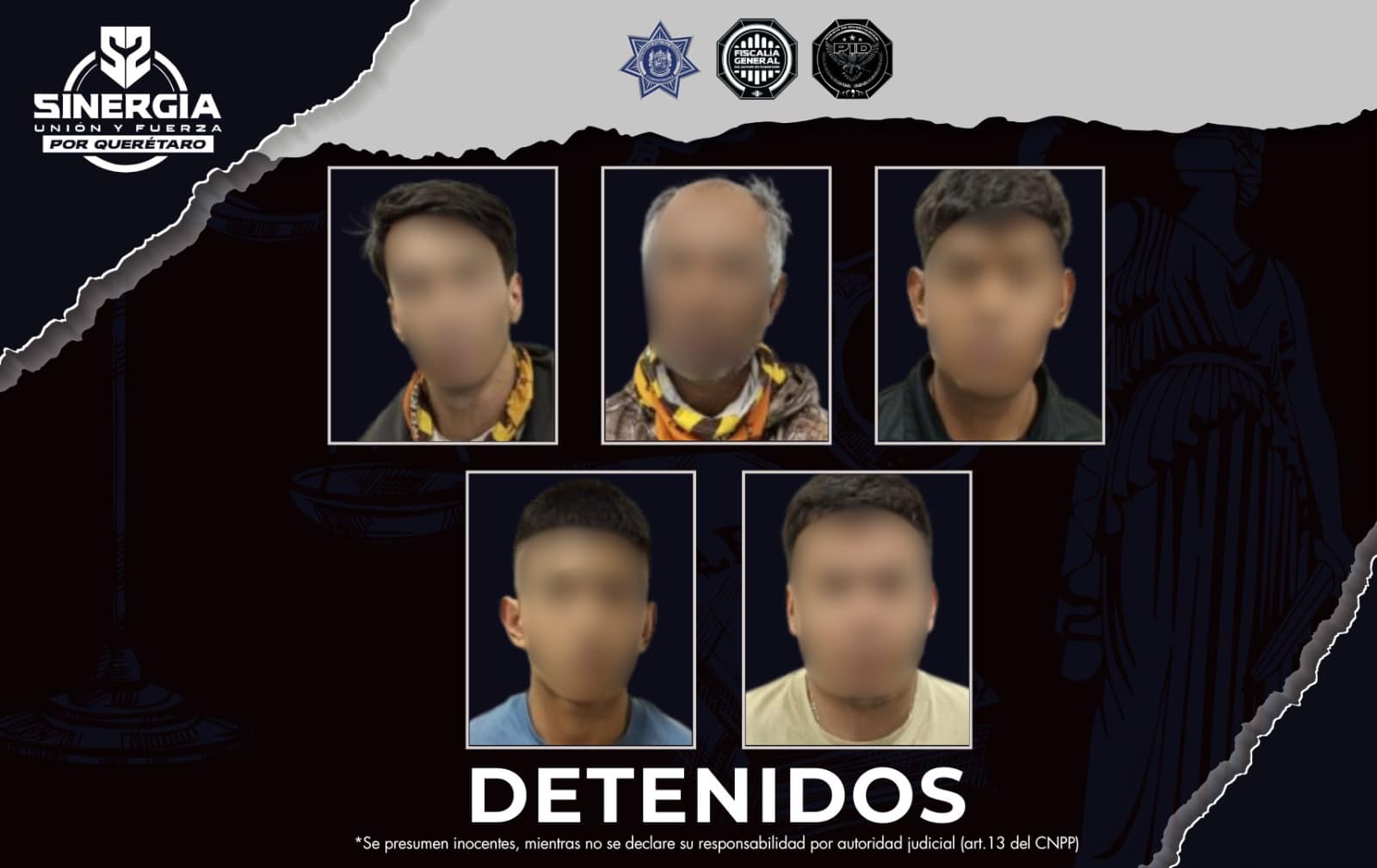 DETIENEN A 5 POR PRIVACIÓN DE LA LIBERTAD EN CORREGIDORA