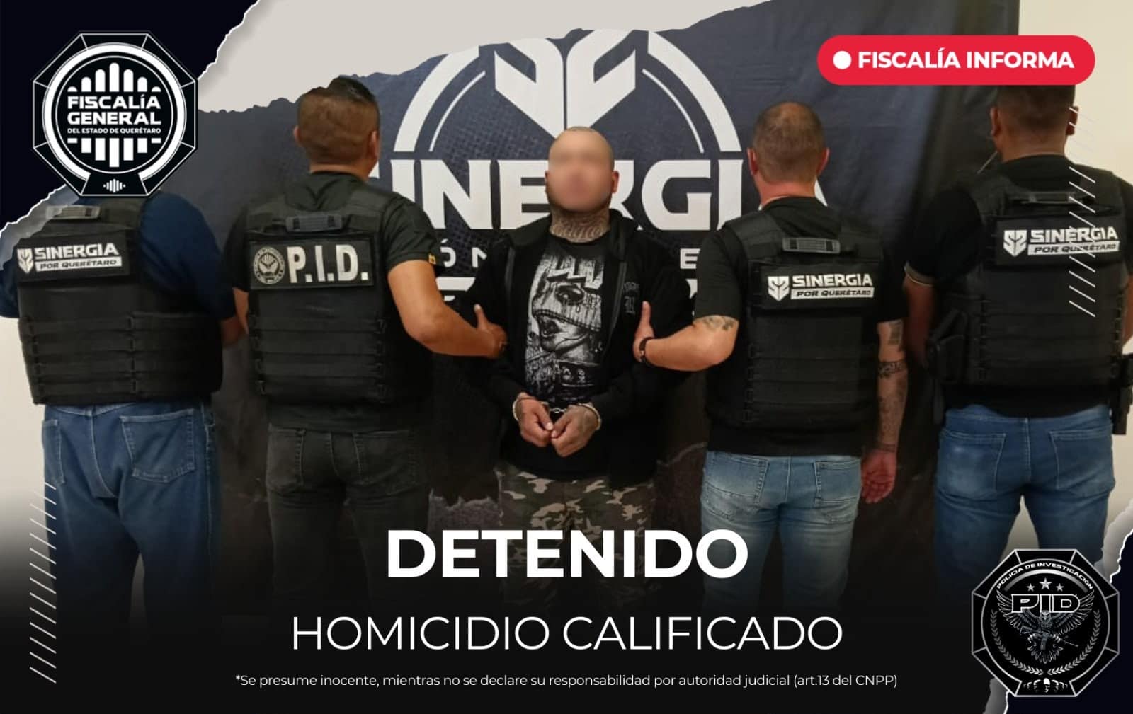 FISCALÍA DETUVO AL “TOTO” POR HOMICIDIO CALIFICADO