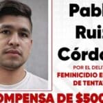 RECOMPENSA POR FEMINICIDA QUE CORTO MANOS A SU PAREJA