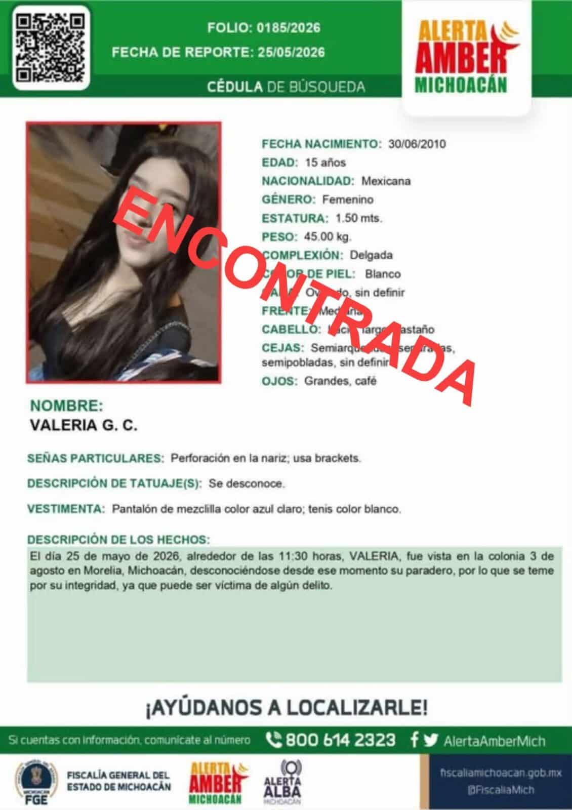 ADOLESCENTE DE 15 AÑOS ES ENCONTRADA SIN VIDA