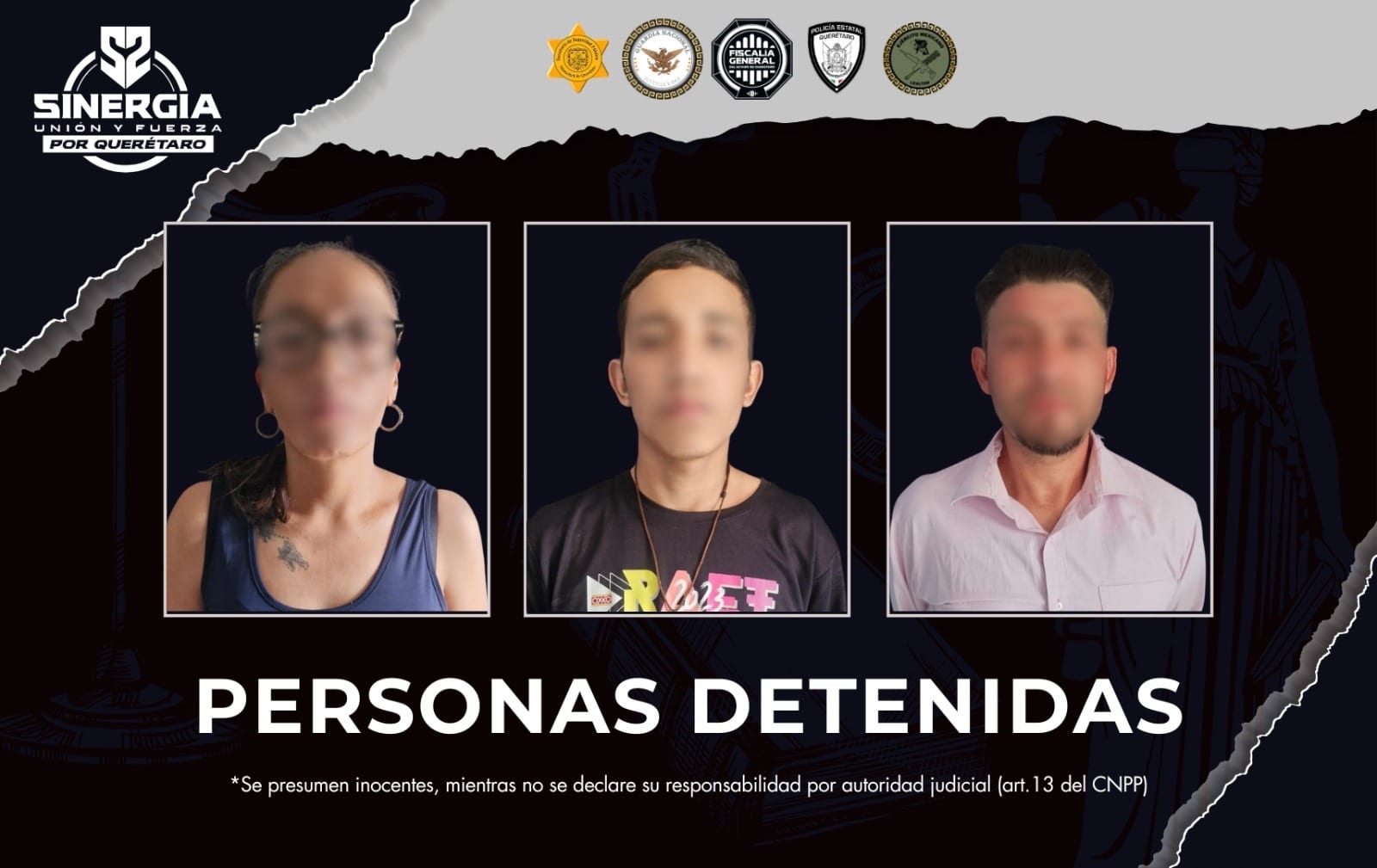 DETIENEN A 3 POR DELITOS VS LA SALUD