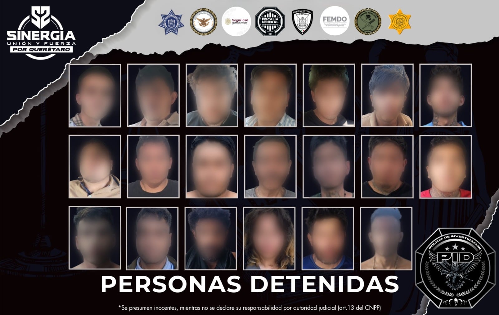 FISCALÍA DETIENE A 20 POR “HUACHICOLEO”