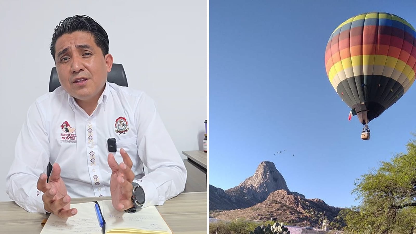 RETUVIERON AL ALCALDE DE EZEQUIEL MONTES TRAS EL ATERRIZAJE DEL GLOBO