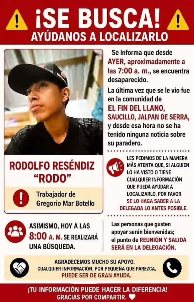 JOVEN DESAPARECE EN JALPAN